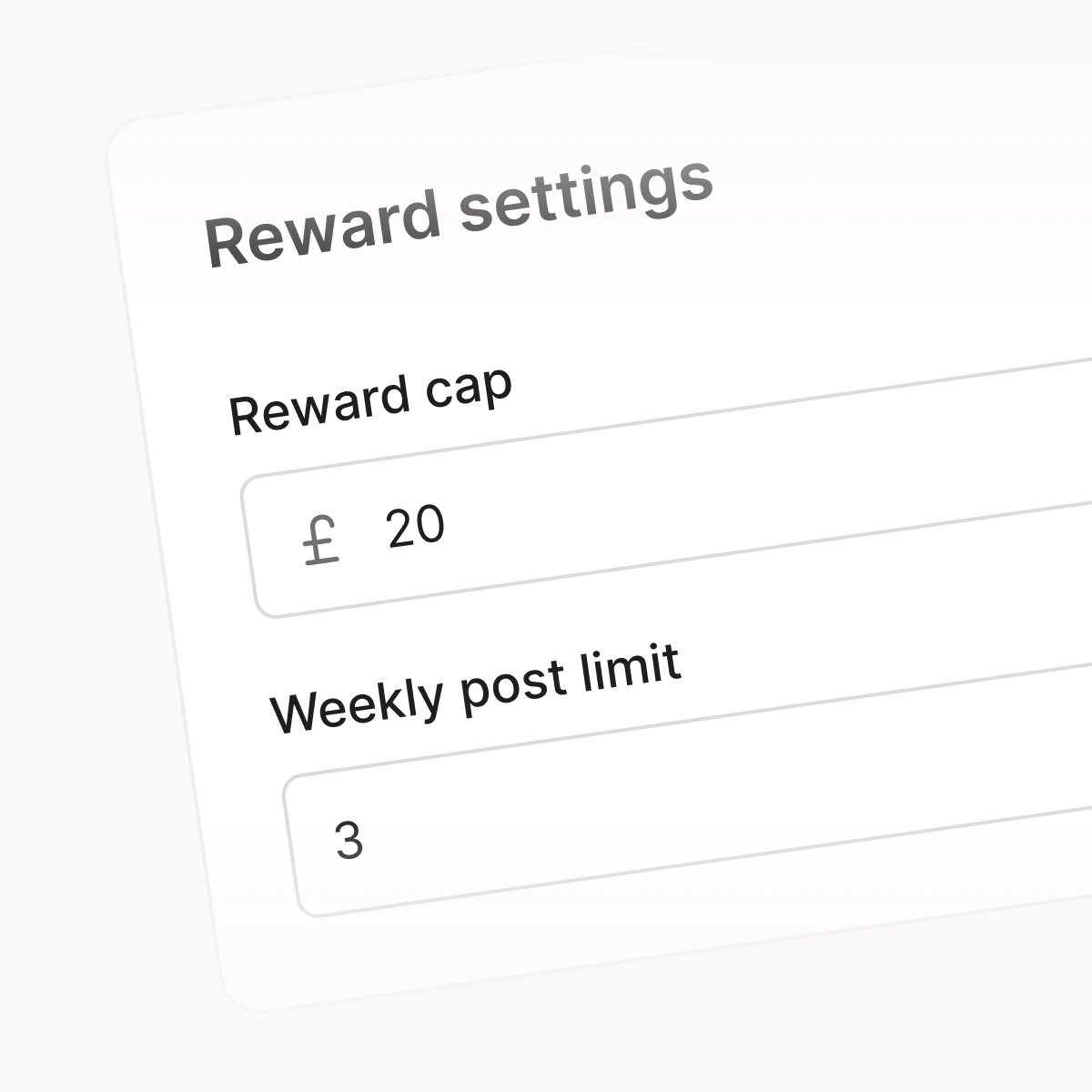 Configure your reward settings and manage your spend