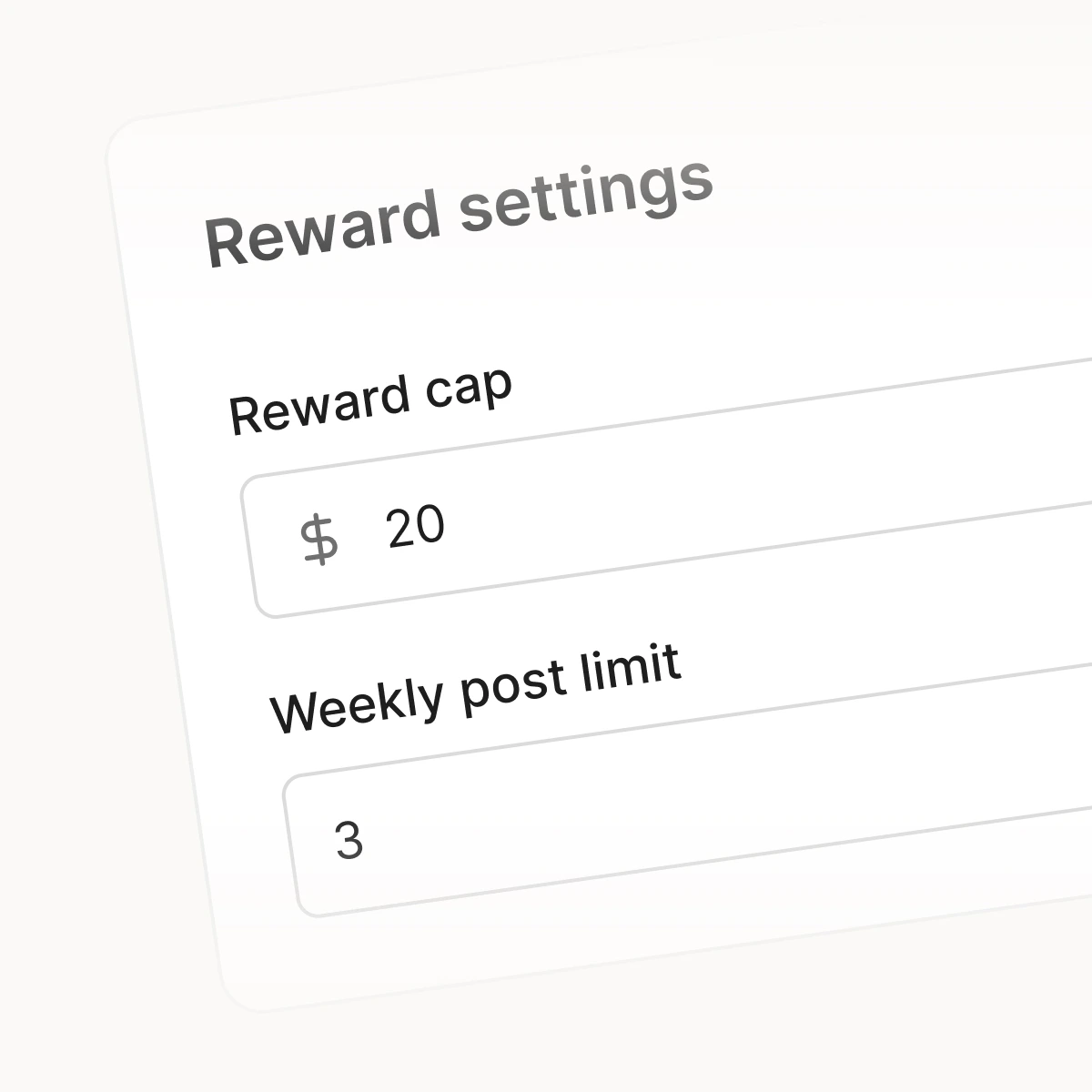 Configure your reward settings and manage your spend